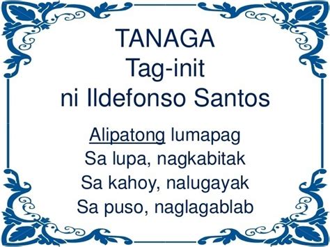 tanaga halimbawa 7-7-7-7 brainly|[Solved] 10 halimbawa ng tanaga .